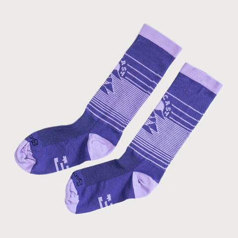Long Bike Socks - Purple