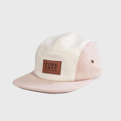 The Wool Hat - White and Pink